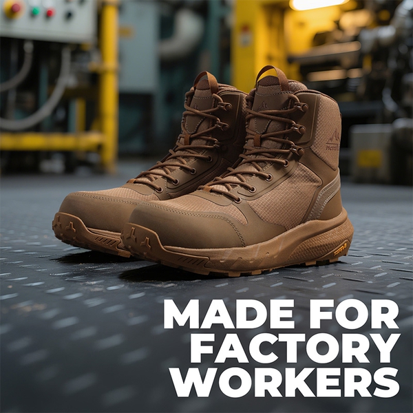 Men’s Wide Fit Nano Composite Toe Safety Boots - COYOTE - 8
