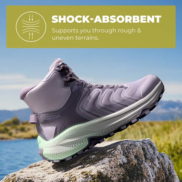 Women's Lightweight Waterproof Trail and City Hiking Boots - LIGHT PURPLE - 3