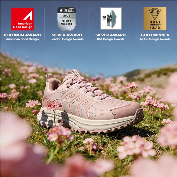 Women's DualStride Armadillo FieldLite Waterproof Hiking Shoes - LIGHT PINK - 3