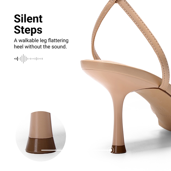 Women’s Crisscross-Strap Heeled Sandals - NUDE - 7