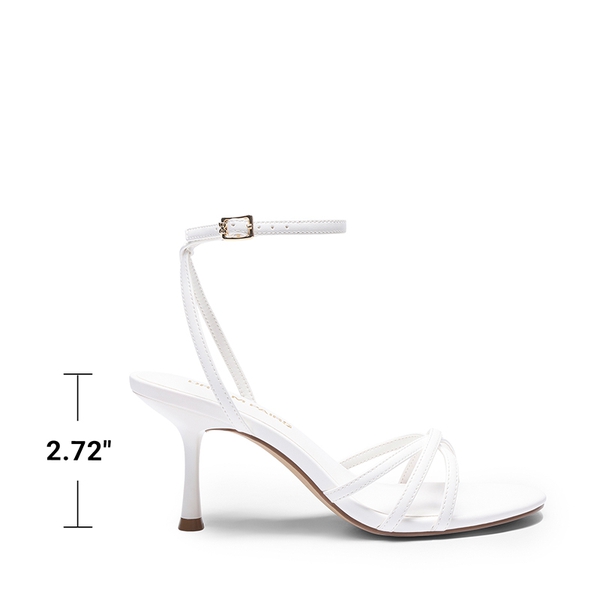 Women’s Crisscross-Strap Heeled Sandals - WHITE - 3