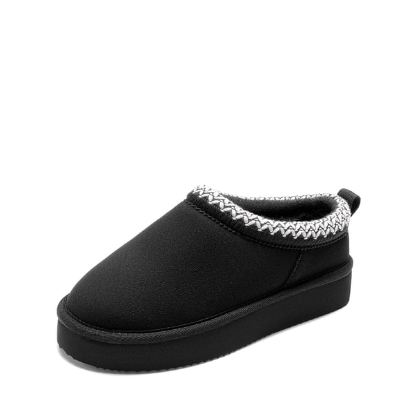 Kids’ Platform Faux-Fur Winter Slippers - BLACK -  0