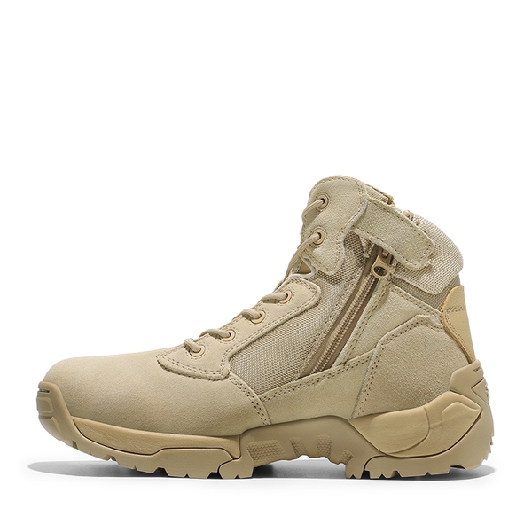 Men's Wide Slip-Resistant Tactical Work Boots - SAND - 1