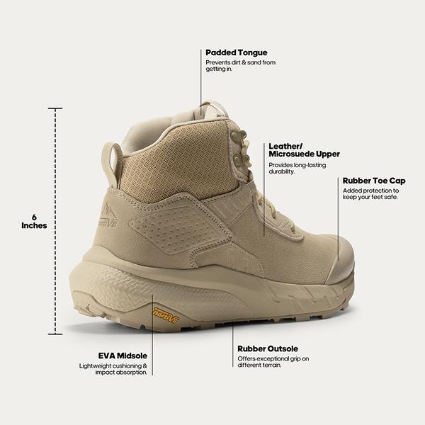 Men’s Breathable Waterproof Tactical Work Boots - SAND - 6