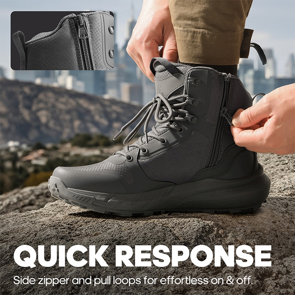 Men's Lightweight Military Tactical Boots - GREY - 4