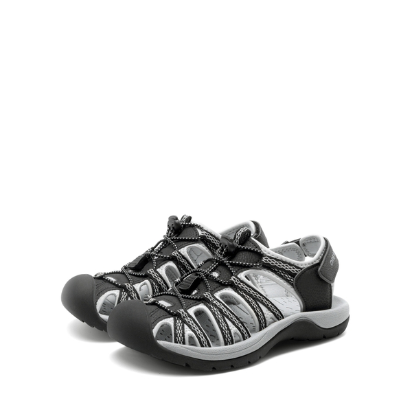 Quick Drying Closed-Toe Outdoor Women’s Athletic Sandals - BLACK LIGHT GREY YELLOW - 4