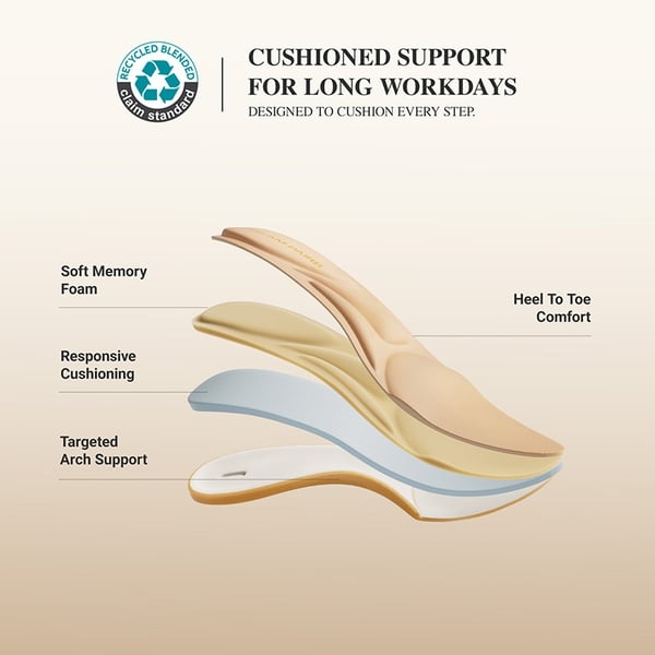 Ascenelle Chunky Low Block Heel Pumps - Edena - NUDE - 6