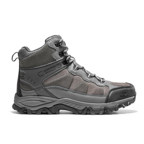 Men's Waterproof Hiking Boots - DARK GREY - 2