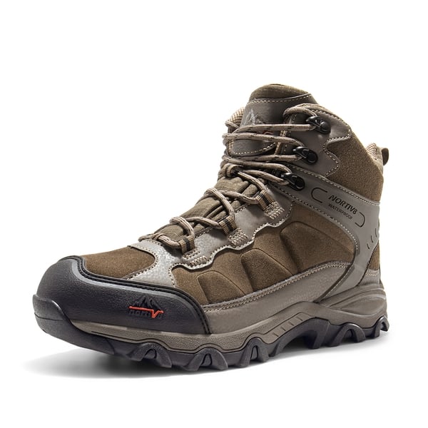 Men's Waterproof Hiking Boots - COFFEE -  0