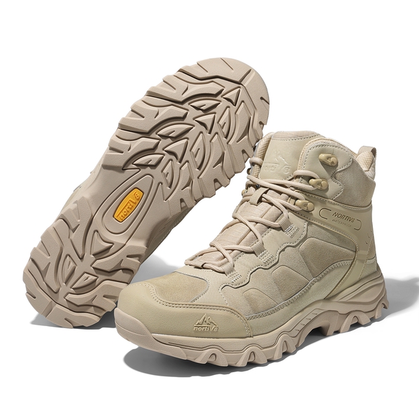 Men's Waterproof Hiking Boots - SAND - 1