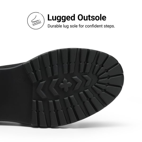 Women's Cushioned Slip-On Platform Loafers - BLACK - 7