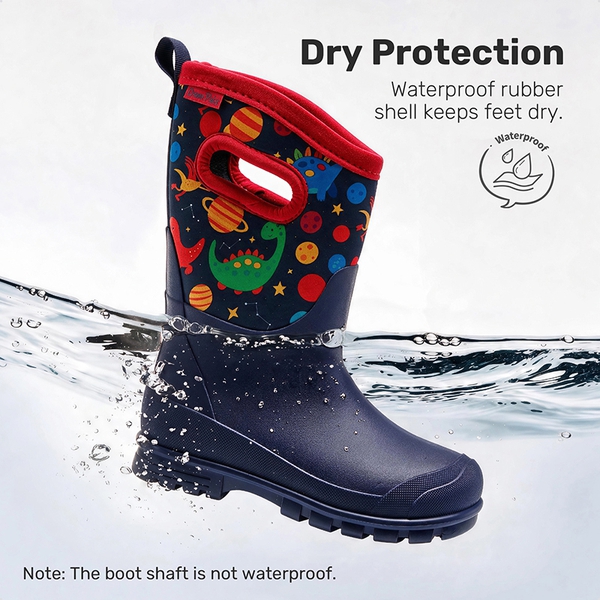 Kids' Waterproof Winter Snow Boots - DARK BLUE - 2