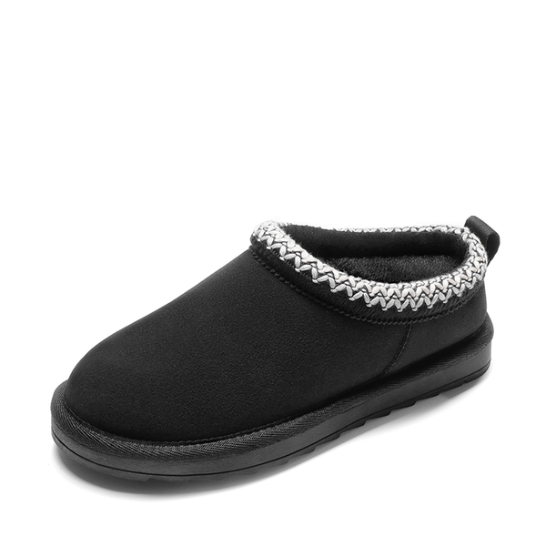 Kids' Winter Slippers & Faux Suede House Shoes - BLACK -  0