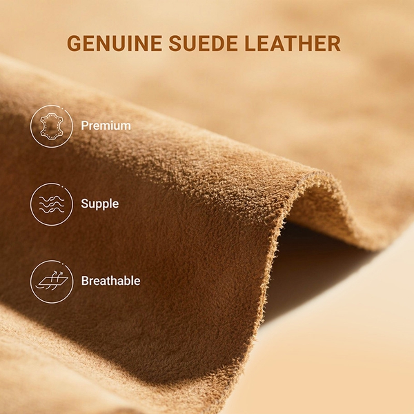 Women's Suede Platform Snow Boots with Wool Lining - CHESTNUT - 3