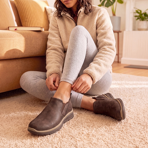 Women's Slip-On Winter Boots - CHOCOLATE - 2