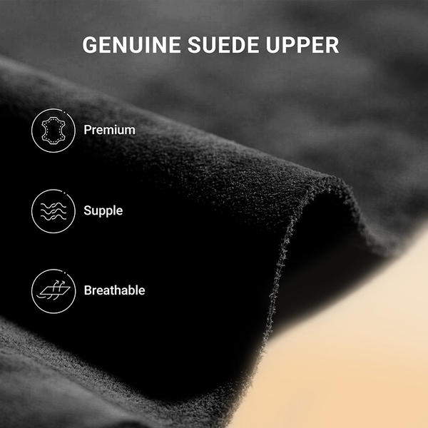 Women’s Wide Toe Box Suede Snow Boots - BLACK - 3
