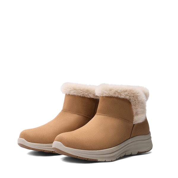 Women’s Faux Suede Snow Boots with Arch Support - TAN - 7