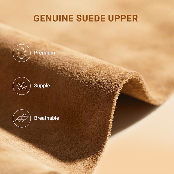 Women’s Wide Toe Box Suede Snow Boots - CHESTNUT - 3