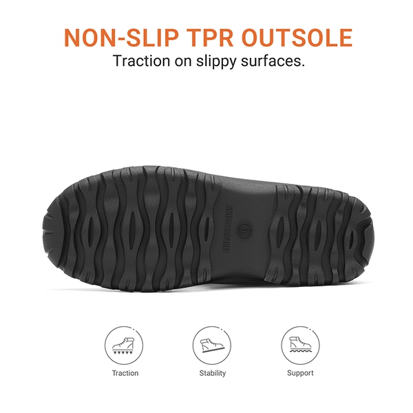 Women’s Waterproof Thinsulate Snow Boots with Faux Shearling - BLACK/GREY - 6