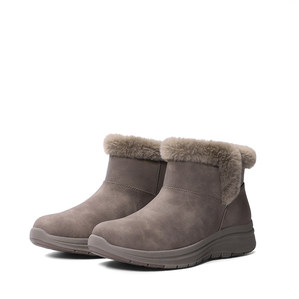Women’s Faux Suede Snow Boots with Arch Support - TAUPE - 7