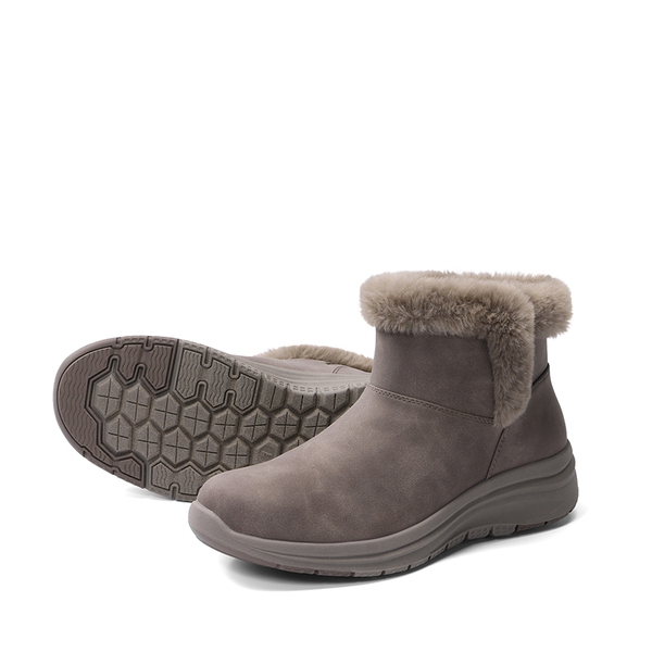 Women’s Faux Suede Snow Boots with Arch Support - TAUPE - 6