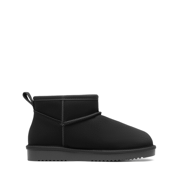 Women's Suede Wool-Lined Snow Boots - BLACK - 7