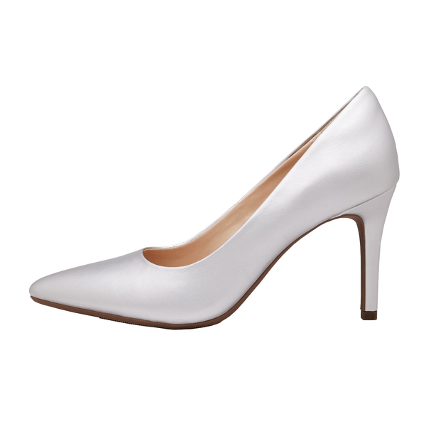 Belle Vie Pointed Toe Stiletto Pumps - SILVER - 1