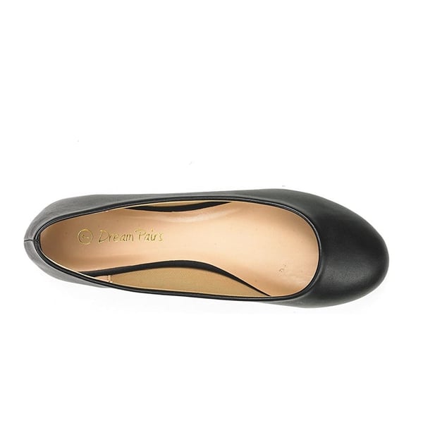 Comfortable Ballerina Walking Flats - BLACK PU - 2