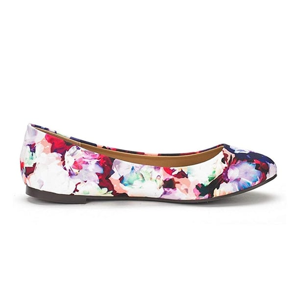 Comfortable Ballerina Walking Flats - FLORAL - 1