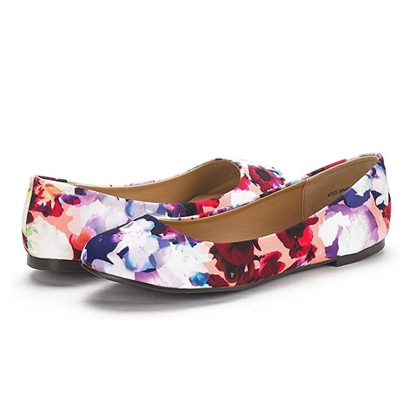 Comfortable Ballerina Walking Flats - FLORAL - 3