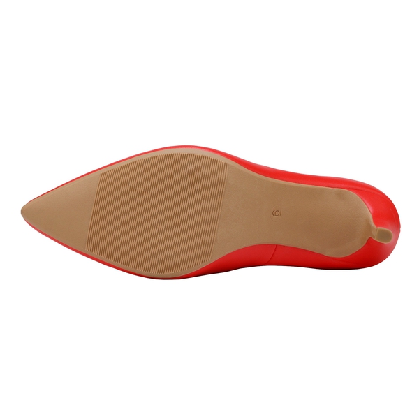 Belle Vie Pointed Toe Stiletto Pumps - RED - 4