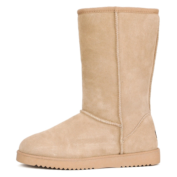 [FuzzyClassic High Boot] Suede Faux Fur Snow Boots - SAND - 3