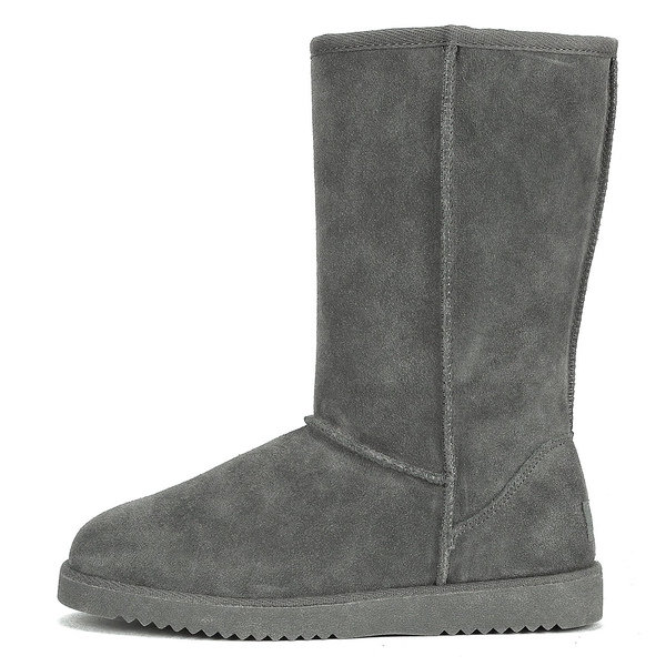 [FuzzyClassic High Boot] Suede Faux Fur Snow Boots - GREY - 3