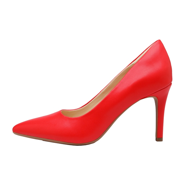 Belle Vie Pointed Toe Stiletto Pumps - RED - 1