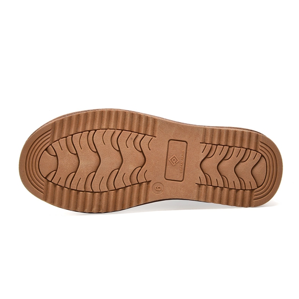 [FuzzyClassic Mid Boot] Suede Mid Calf Snow Boots - CHESNUT - 6