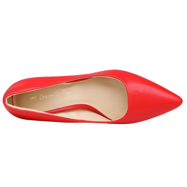 Belle Vie Pointed Toe Stiletto Pumps - RED - 2