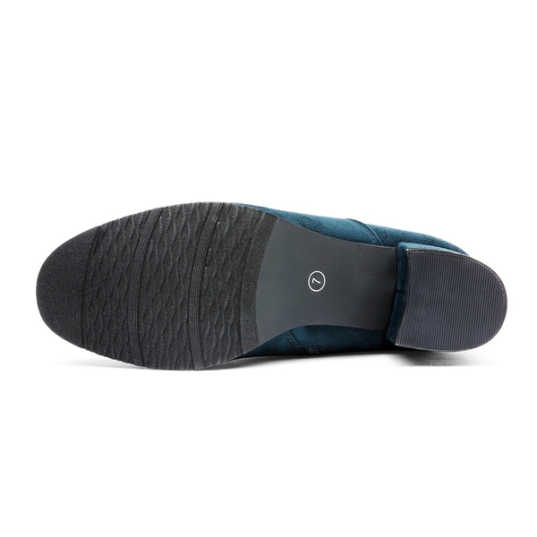 Laurence Chunky Heel Thigh High Boots - DARK BLUE - 5