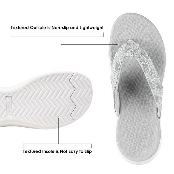 Comfortable Flip Flops With Arch Support - LIGHT GREY - 3