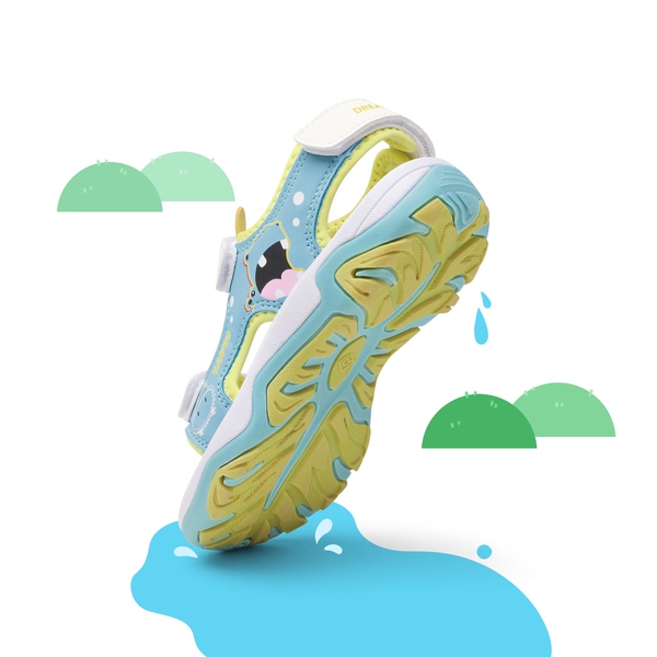 Boys & Girls Open-Toe Sport Sandals - WHITE BLUE YELLOW HIPPO - 3