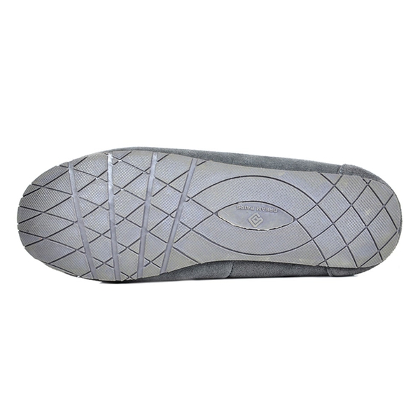 Faux Suede Moccasin Slippers - GREY - 3