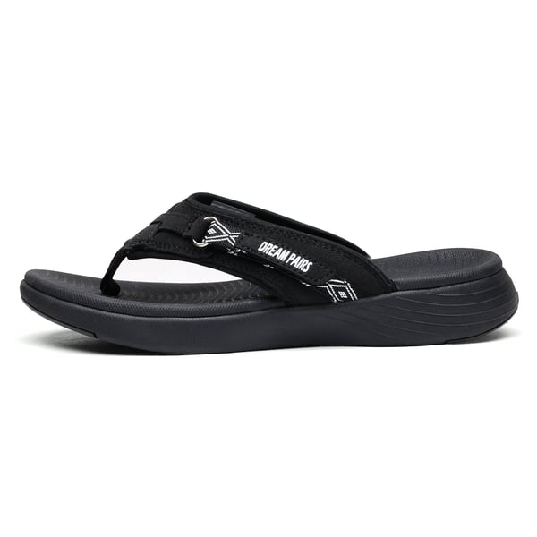 Comfort Flip Flop Sandals - BLACK - 2