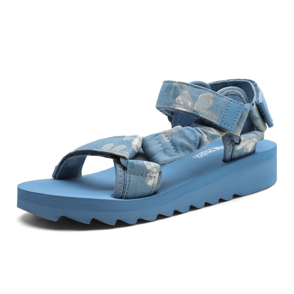 Comfortable Platform Hiking Sandals - LIGHT BLUE DENIM -  0