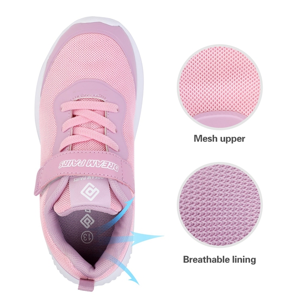 [EZ-Ons BreezeRunners] Breathable And Lightweight Kids Running Sneakers - LIGHT PURPLE - 2