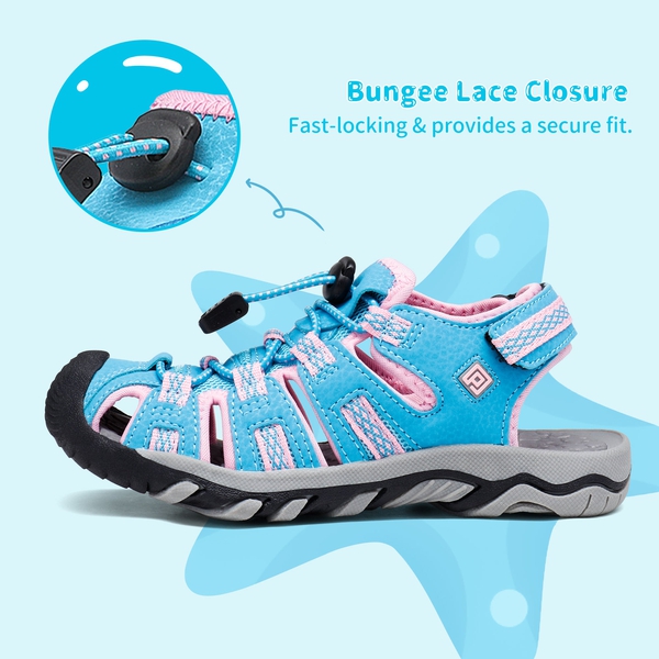 Boys Girls Quick-Dry Athletic Sandals - BABY BLUE PINK - 1
