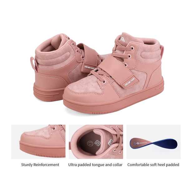 [LilLegends Skyhigh] Dream Pairs Kids High Top Sneakers - PINK - 5
