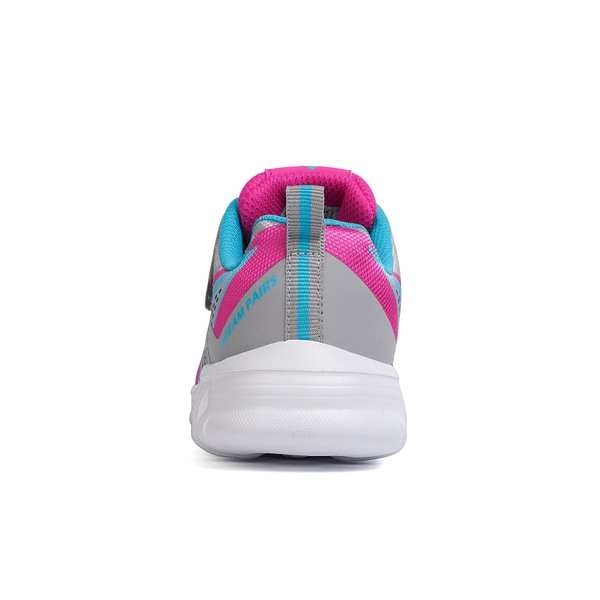 Boys Girls Athletic Running Sneakers - GREY FUCHSIA BLUE - 3