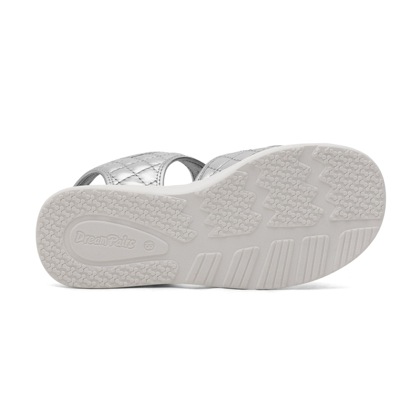 Girls Buckle Strap Sandals - SILVER - 4