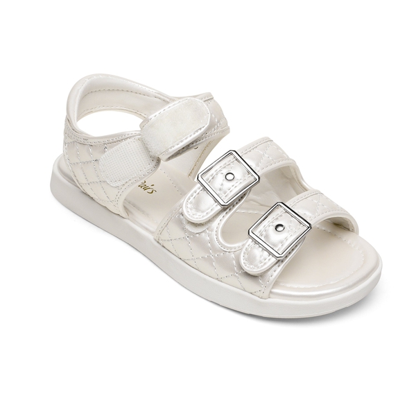 Girls Buckle Strap Slip-Resistance Sandals - BEIGE WHITE - 2