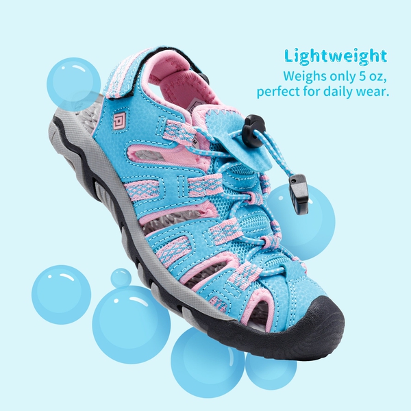 Boys Girls Quick-Dry Athletic Sandals - BABY BLUE PINK - 4
