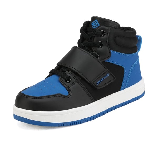 [LilLegends Skyhigh] Dream Pairs Kids High Top Sneakers - BLACK ROYAL BLUE -  0